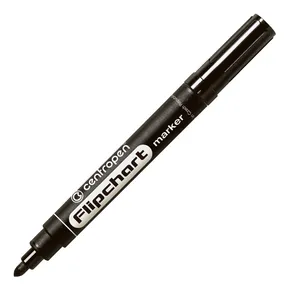 Centropen, flipchart markier 8550, čierny, 10ks, 2.5mm, neprepíja sa cez papier, cena za 1ks